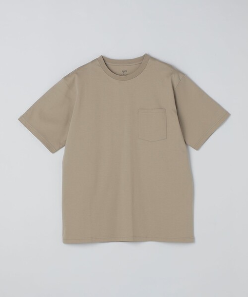SHIPS Colors(シップス カラーズ)の「SHIPS Colors:〈抗菌防臭・接触冷感・UVカット〉シルケット コットン クルーネック T◇(Tシャツ/カットソー・メンズ・ライトホワイト/ベージュ/ネイビー/ブラック/グレー・X-LARGE/LARGE/MEDIUM/SMALL)」の9枚目の写真