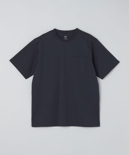 SHIPS Colors(シップス カラーズ)の「SHIPS Colors:〈抗菌防臭・接触冷感・UVカット〉シルケット コットン クルーネック T◇(Tシャツ/カットソー・メンズ・ライトホワイト/ベージュ/ネイビー/ブラック/グレー・X-LARGE/LARGE/MEDIUM/SMALL)」の10枚目の写真