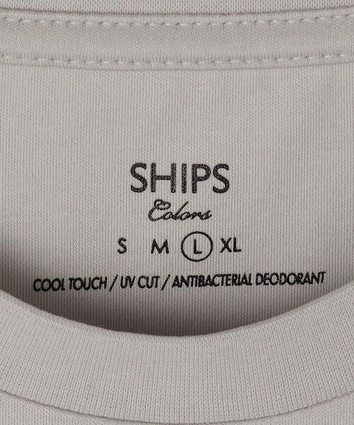 SHIPS Colors(シップス カラーズ)の「SHIPS Colors:〈抗菌防臭・接触冷感・UVカット〉シルケット コットン クルーネック T◇(Tシャツ/カットソー・メンズ・ライトホワイト/ベージュ/ネイビー/ブラック/グレー・X-LARGE/LARGE/MEDIUM/SMALL)」の16枚目の写真