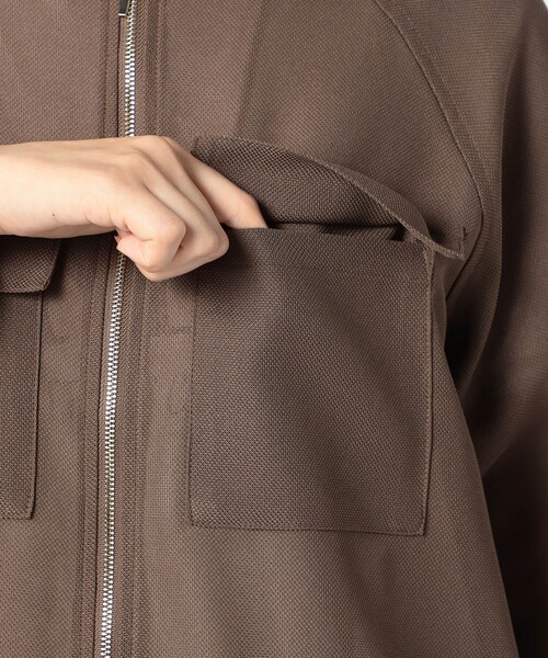 Grand PARK（グランドパーク）の「メッシュ ノｰカラーブルゾン（その他アウター・レディース・ホワイト/カーキ/ブラック・FREE）」の9枚目の写真