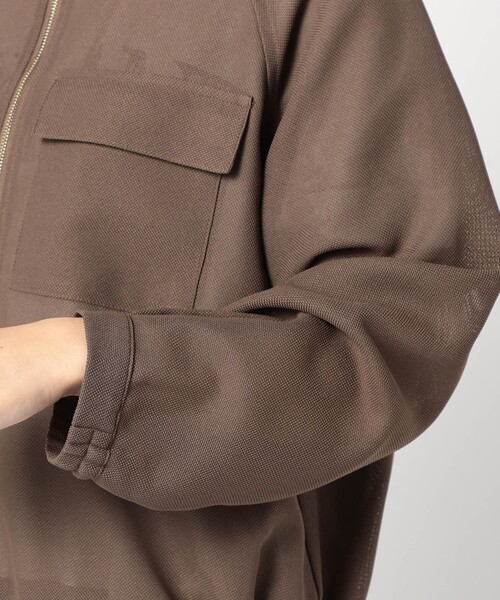 Grand PARK（グランドパーク）の「メッシュ ノｰカラーブルゾン（その他アウター・レディース・ホワイト/カーキ/ブラック・FREE）」の10枚目の写真