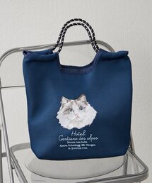 【人気シリーズ！】メッシュアニマル刺繍コードトートバッグ