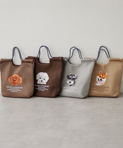 Remind me and forever(リマインドミーアンドフォーエバー)の「【人気シリーズ!】メッシュアニマル刺繍コードトートバッグ(トートバッグ・レディース・カーキ/ブラック/グレー/ブラウン/ベージュ/ネイビー/ブラウン系その他・FREE)」の8枚目の写真