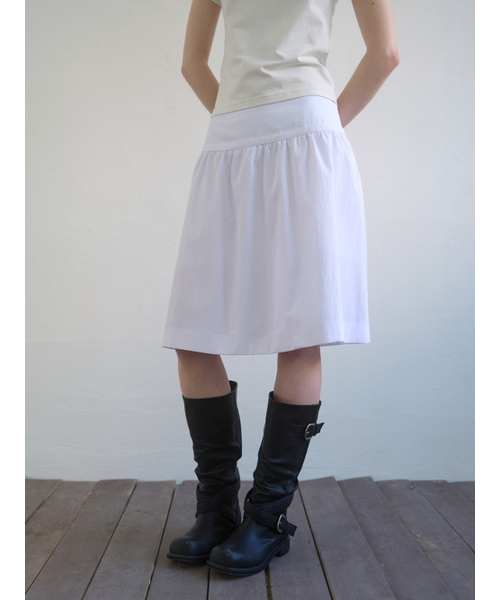 Kijun(キジュン)の「Shirring Midi Skirt White(スカート・レディース・その他・SMALL/MEDIUM)」の1枚目の写真