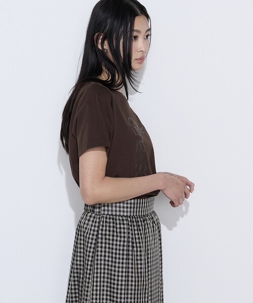 COMME CA（コムサ）の「スーピマコットンポンチ プルオーバー（Tシャツ/カットソー・レディース・ブラウン/ホワイト・9号/11号）」の4枚目の写真