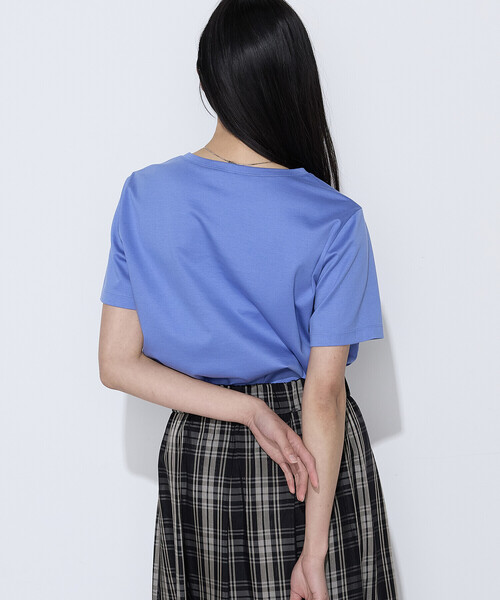 COMME CA（コムサ）の「スーピマコットンポンチ プルオーバー（Tシャツ/カットソー・レディース・ブラウン/ホワイト・9号/11号）」の8枚目の写真