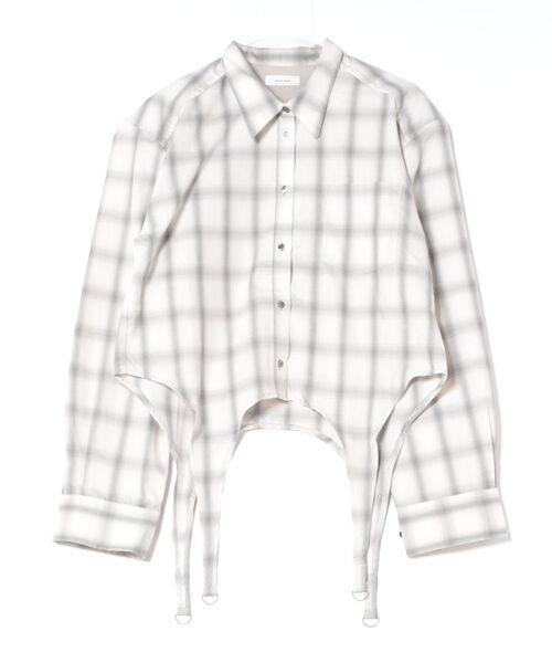 Knuth Marf（クヌースマーフ）の「Knuth Marf design overshirt（シャツ/ブラウス・レディース・グリーン/ホワイト・FREE）」の8枚目の写真