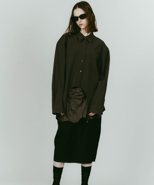 Knuth Marf（クヌースマーフ）の「Knuth Marf design overshirt（シャツ/ブラウス・レディース・グリーン/ホワイト・FREE）」の22枚目の写真