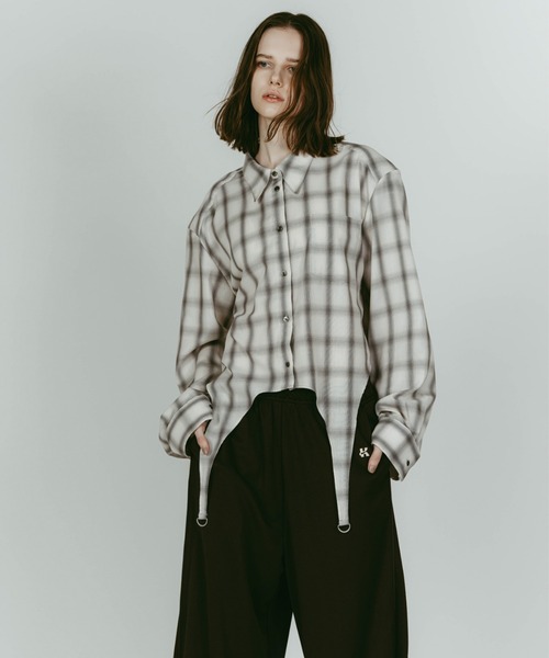 Knuth Marf（クヌースマーフ）の「Knuth Marf design overshirt（シャツ/ブラウス・レディース・グリーン/ホワイト・FREE）」の12枚目の写真