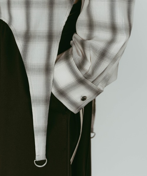 Knuth Marf（クヌースマーフ）の「Knuth Marf design overshirt（シャツ/ブラウス・レディース・グリーン/ホワイト・FREE）」の4枚目の写真