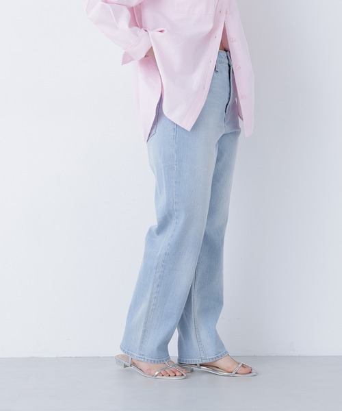 N.（N. Natural Beauty Basic）（エヌエヌナチュラルビューティーベーシック）の「【Healthy DENIM】ハイライズストレートデニムパンツ（デニムパンツ・レディース・ブルー系その他3/ブルー・MEDIUM/SMALL）」の4枚目の写真