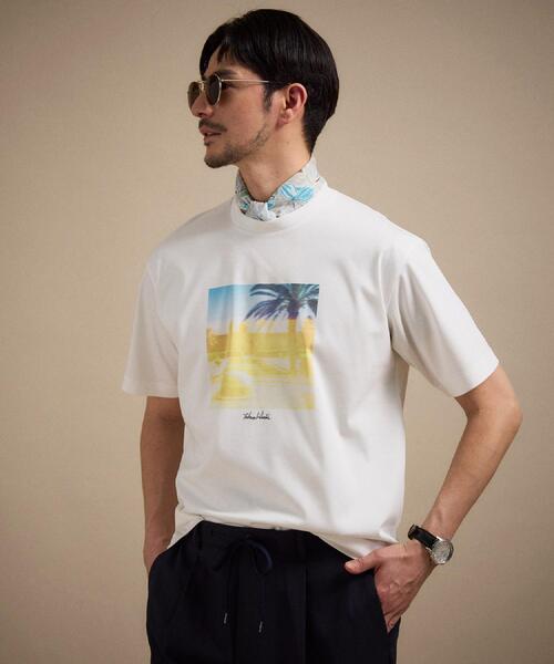 TAKEO KIKUCHI(タケオキクチ)の「マラケシュ フォト Tシャツ(Tシャツ/カットソー・メンズ・ホワイト系4/ホワイト/ホワイト系5・04/02/03)」の1枚目の写真