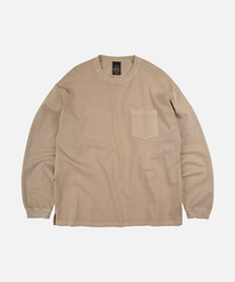 PIGMENT POCKET LONG SLEEVE TEE _ BEIGE