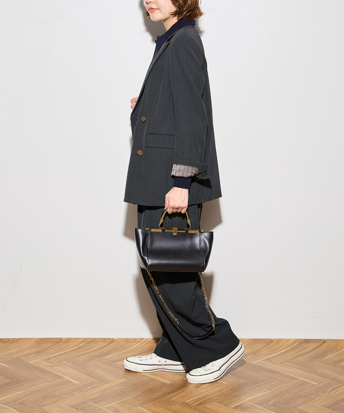 journal standard L'essage(ジャーナルスタンダードレサージュ)の「《追加6/セットアップ可》ヴィスポリギャバブレザージャケット(その他アウター・レディース・グレー/ネイビー・38/36)」の11枚目の写真