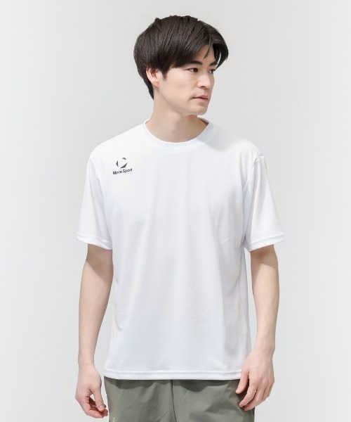 MoveSport（ムーブスポーツ）の「ムーブスポーツ  ワンポイントポロシャツ（Tシャツ/カットソー・メンズ・ホワイト/ブラック/ネイビー・M/L/LL/3L）」の2枚目の写真