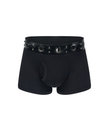 LECYTO（レシト）の「Leather Eyelet Banding Briefs_[Black]（ボクサーパンツ）」