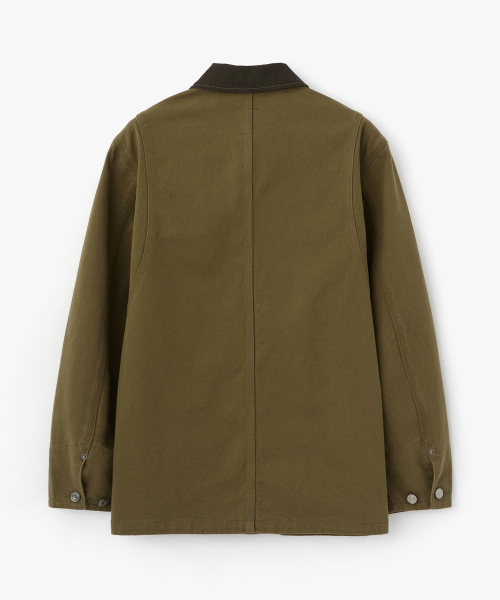 WMC（ダブリューエムシー）の「コントラストデニムチョアジャケット_KHAKI（デニムジャケット・メンズ・カーキ・L/M）」の2枚目の写真