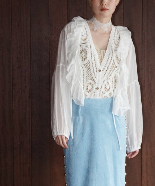 chuclla(チュクラ)の「クロシェレースロングジレ chw26s170(ベスト・レディース・ホワイト/アイボリー・FREE)」の20枚目の写真