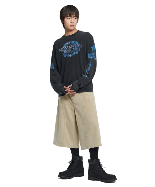 NOMANUAL(NOMANUAL)の「ARC CORE LONG SLEEVE TEE - WASHED BLACK(Tシャツ/カットソー・レディース・その他・LARGE/MEDIUM/X-LARGE/SMALL)」の4枚目の写真