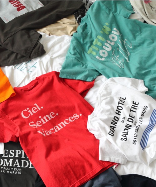TRICOMER(トリコメル)の「【 TRICOMER / トリコメル 】 GRAND HOTEL de la SALON DE THE / グランドホテル デ ラ サロン スタッフTシャツ(Tシャツ/カットソー・レディース・ホワイト/グレー・FREE)」の3枚目の写真
