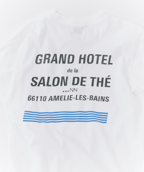 TRICOMER(トリコメル)の「【 TRICOMER / トリコメル 】 GRAND HOTEL de la SALON DE THE / グランドホテル デ ラ サロン スタッフTシャツ(Tシャツ/カットソー・レディース・ホワイト/グレー・FREE)」の11枚目の写真