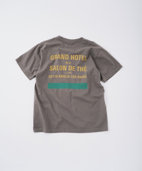 TRICOMER(トリコメル)の「【 TRICOMER / トリコメル 】 GRAND HOTEL de la SALON DE THE / グランドホテル デ ラ サロン スタッフTシャツ(Tシャツ/カットソー・レディース・ホワイト/グレー・FREE)」の6枚目の写真