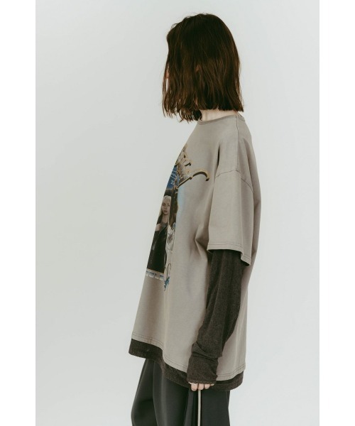 Knuth Marf(クヌースマーフ)の「AI future layered t-shirt(unisex)(Tシャツ/カットソー・レディース・ブラック/グレー/ベージュ・FREE)」の13枚目の写真