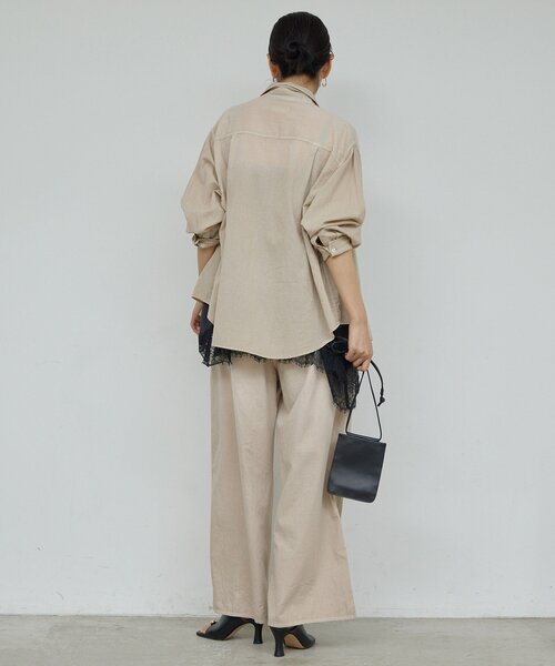 GALLARDAGALANTE（ガリャルダガランテ）の「【驚くほど軽い！】シアーデニムシャツ（シャツ/ブラウス・レディース・ブルー/ベージュ・FREE）」の17枚目の写真