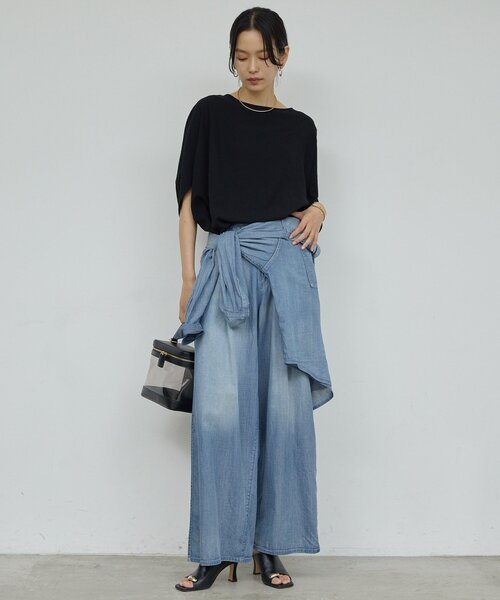 GALLARDAGALANTE（ガリャルダガランテ）の「【驚くほど軽い！】シアーデニムシャツ（シャツ/ブラウス・レディース・ブルー/ベージュ・FREE）」の16枚目の写真