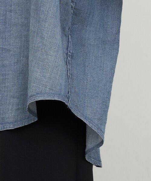 GALLARDAGALANTE（ガリャルダガランテ）の「【驚くほど軽い！】シアーデニムシャツ（シャツ/ブラウス・レディース・ブルー/ベージュ・FREE）」の10枚目の写真