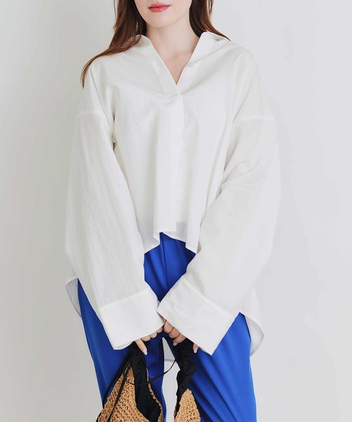 PICCIN(ピッチン)の「オーバーシャツ(シャツ/ブラウス・レディース・ブラック/オフホワイト・M)」の3枚目の写真