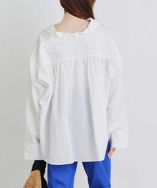 PICCIN(ピッチン)の「オーバーシャツ(シャツ/ブラウス・レディース・ブラック/オフホワイト・M)」の5枚目の写真