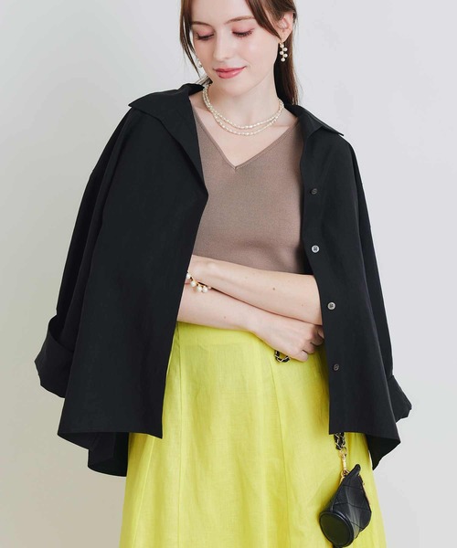 PICCIN(ピッチン)の「オーバーシャツ(シャツ/ブラウス・レディース・ブラック/オフホワイト・M)」の9枚目の写真