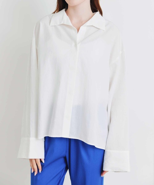 PICCIN(ピッチン)の「オーバーシャツ(シャツ/ブラウス・レディース・ブラック/オフホワイト・M)」の17枚目の写真