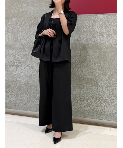 fifth（フィフス）の「【2点セット】シングルジャケット×パンツセットアップ（セットアップ・レディース・ライトベージュ/ブラック/ストライプ/ブルー・XS/M）」の9枚目の写真