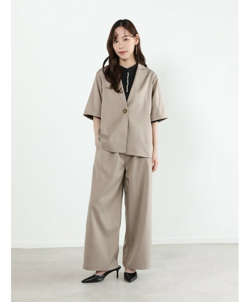 fifth（フィフス）の「【2点セット】シングルジャケット×パンツセットアップ（セットアップ・レディース・ライトベージュ/ブラック/ストライプ/ブルー・XS/M）」の18枚目の写真
