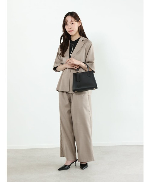 fifth（フィフス）の「【2点セット】シングルジャケット×パンツセットアップ（セットアップ・レディース・ライトベージュ/ブラック/ストライプ/ブルー・XS/M）」の20枚目の写真