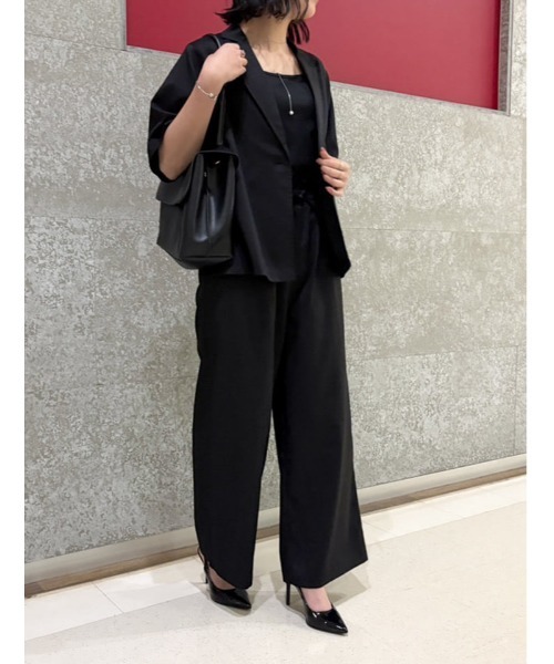 fifth（フィフス）の「【2点セット】シングルジャケット×パンツセットアップ（セットアップ・レディース・ライトベージュ/ブラック/ストライプ/ブルー・XS/M）」の11枚目の写真