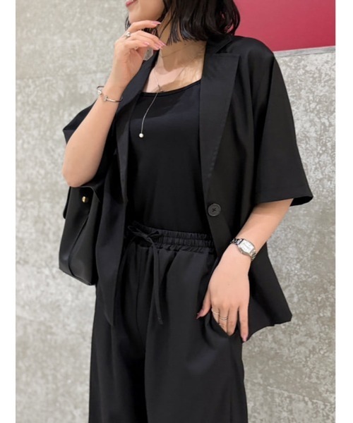fifth（フィフス）の「【2点セット】シングルジャケット×パンツセットアップ（セットアップ・レディース・ライトベージュ/ブラック/ストライプ/ブルー・XS/M）」の13枚目の写真