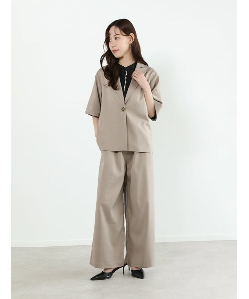 fifth（フィフス）の「【2点セット】シングルジャケット×パンツセットアップ（セットアップ・レディース・ライトベージュ/ブラック/ストライプ/ブルー・XS/M）」の17枚目の写真