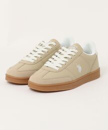 UNIIT（ユニット）の「【U.S. POLO ASSN./ユーエスポロアッスン】ジャーマンスニーカー ブランドロゴ ローカット PUレザー シンプル きれいめ カジュアル 通勤 通学（スニーカー）」