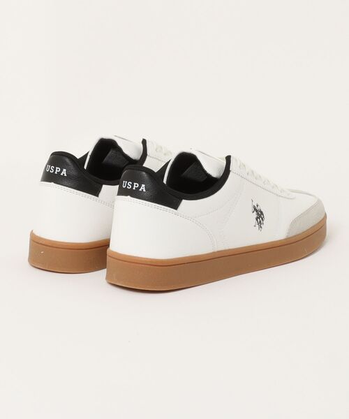 U.S. POLO ASSN.(ユーエスポロアッスン)の「【U.S. POLO ASSN./ユーエスポロアッスン】ジャーマンスニーカー ブランドロゴ ローカット PUレザー シンプル きれいめ カジュアル 通勤 通学(スニーカー・メンズ・ホワイト/ネイビー/ベージュ・26cm/27cm/25.5cm/25cm/26.5cm/28cm)」の4枚目の写真