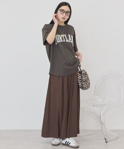 AMERICAN HOLIC(アメリカンホリック)の「PORTLAND裾ラウンドTシャツ(Tシャツ/カットソー・レディース・オフホワイト/チャコールグレー/ネイビー/ホワイト系その他/グレー系その他・FREE)」の17枚目の写真