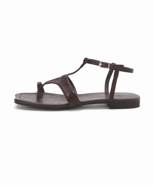 Spick & Span（スピックアンドスパン）の「Paes/ぺイズ Square Panel Sandal（サンダル・レディース・ブラウン/モスグリーン・24.5cm/24cm/23.5cm/23cm）」の7枚目の写真