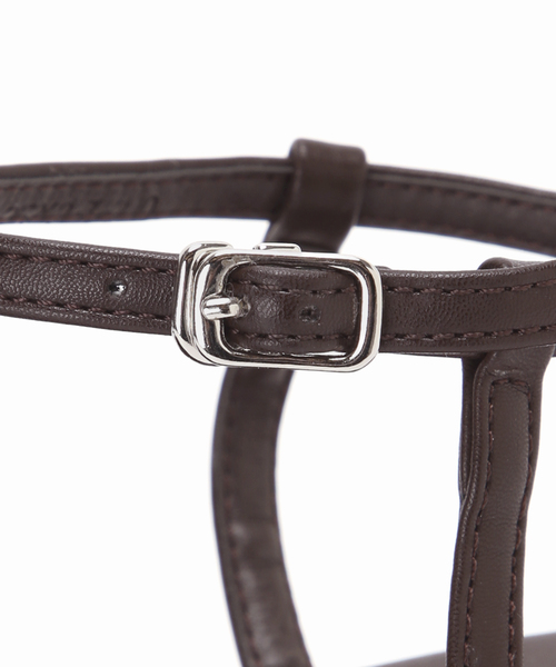 Spick & Span（スピックアンドスパン）の「Paes/ぺイズ Square Panel Sandal（サンダル・レディース・ブラウン/モスグリーン・24.5cm/24cm/23.5cm/23cm）」の13枚目の写真