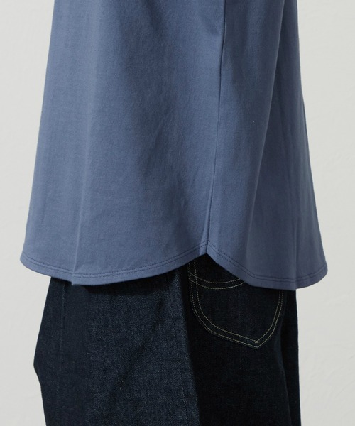 Lee（リー）の「Lee/リー ラウンドヘムTシャツ（Tシャツ/カットソー・メンズ・ネイビー/オレンジ・SMALL/MEDIUM/LARGE/X-LARGE）」の10枚目の写真