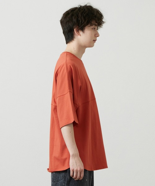 Lee（リー）の「Lee/リー ラウンドヘムTシャツ（Tシャツ/カットソー・メンズ・ネイビー/オレンジ・SMALL/MEDIUM/LARGE/X-LARGE）」の16枚目の写真