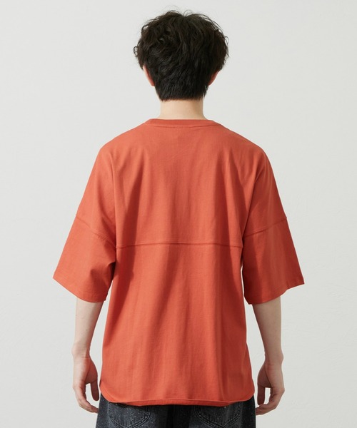 Lee（リー）の「Lee/リー ラウンドヘムTシャツ（Tシャツ/カットソー・メンズ・ネイビー/オレンジ・SMALL/MEDIUM/LARGE/X-LARGE）」の17枚目の写真