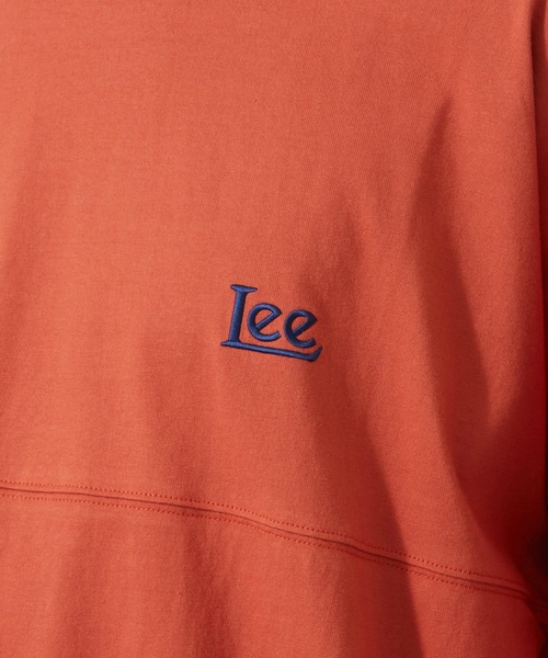 Lee（リー）の「Lee/リー ラウンドヘムTシャツ（Tシャツ/カットソー・メンズ・ネイビー/オレンジ・SMALL/MEDIUM/LARGE/X-LARGE）」の18枚目の写真