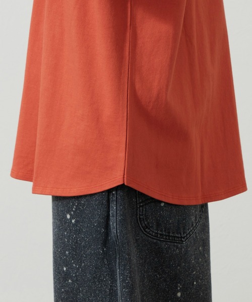 Lee（リー）の「Lee/リー ラウンドヘムTシャツ（Tシャツ/カットソー・メンズ・ネイビー/オレンジ・SMALL/MEDIUM/LARGE/X-LARGE）」の19枚目の写真